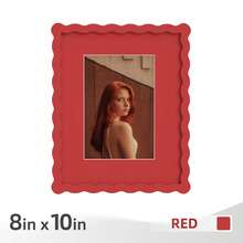1pc/3pcs Wavy Design Photo Frame For Wall & Tabletop Decoration, Artistic Creative Home Decor With Multi-Color Waves - 7 Standard Sizes 4x4in, 4x6in, 5x7in, 6x6in, 8x8in, 8x10in, 11x14in - Modern Stylish Interior Accent, Fun Picture Frames, Scalloped Picture Frame- Graduation Wedding Gift (Random Photo Paper) - 波浪形 - 查看 50