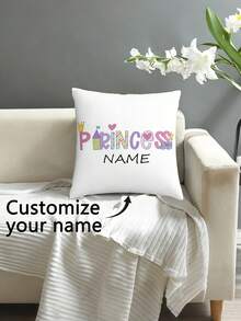 Vỏ gối trang trí có thể tùy chỉnh - Thiết kế cá nhân hóa với các chữ cái, vương miện, lâu đài và đũa phép theo chủ đề công chúa. Tùy chỉnh với văn bản, tên hoặc logo của riêng bạn. Nhẹ nhàng và được cá nhân hóa độc đáo, đây là món quà đẹp và khác biệt dành cho người ấy. - Nhiều màu - Xem 3