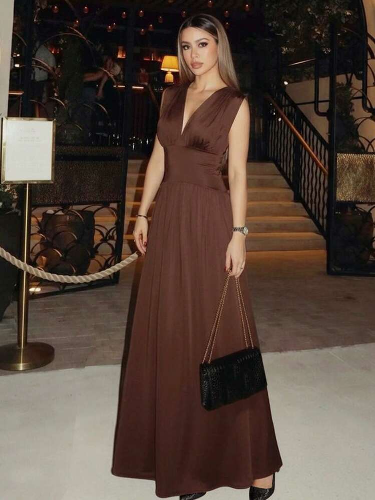 dignified casual dress 2026 Spring/Summer New Elegant Long Dress, Fitted Dress, Sleeveless Dress, Dress, Graceful Dress, Women's Party Dress, Elegant Ladies Dress, Business Outfit, Birthday Dress, Dressy casual New Sleeveless Pink Matte Africa imports The Dawn Dress Colour:Flamingo
