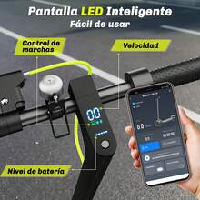 SEEMAR S6 MAX Scooter Electrico Plegable 25KM/H-500W-25KM-7.8AH-(MAX)Velocidad-Potencia-Autonomía-Capacidad de la Batería, Patin Eléctrico con Sistema Bluetooth App, Modo Crucero SEEMAR - Verde - Ver 3