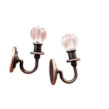 2 chiếc đèn tường mini bằng kim loại pha lê dành cho nhà búp bê, không dùng điện, chỉ để trang trí - Phụ kiện nhà búp bê, thích hợp cho vườn, phòng ngủ, phòng khách, phòng học và các không gian khác - Trang trí phong cảnh thu nhỏ - Đạo cụ chụp ảnh - Đồ thủ công mỹ nghệ - Nhiều màu - Xem 10