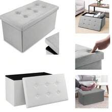 Storage Box Foldable Ottoman Seat Toy Storage Box Foot Stool Bench Home Stool UK Back To School Dormitory Storage - 40 cm X 25 cm X 25 cm - View 11