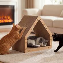 Senmeo 1Pc Triangle Cardboard Cat Climb Scratcher(Pet Exercise Gear) For All-Season Use|Sturdy Construction - 均碼 - 查看 1