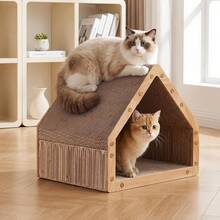 Senmeo 1Pc Triangle Cardboard Cat Climb Scratcher(Pet Exercise Gear) For All-Season Use|Sturdy Construction - 均碼 - 查看 2
