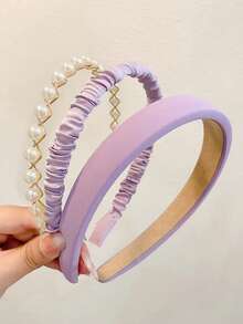 2026 Nuova fascia per capelli con perle per donne, fascia per lavare il viso estiva, accessori per capelli - Multicolore - Visualizzare 3