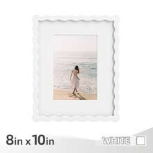 1pc/3pcs Wavy Design Photo Frame For Wall & Tabletop Decoration, Artistic Creative Home Decor With Multi-Color Waves - 7 Standard Sizes 4x4in, 4x6in, 5x7in, 6x6in, 8x8in, 8x10in, 11x14in - Modern Stylish Interior Accent, Fun Picture Frames, Scalloped Picture Frame- Graduation Wedding Gift (Random Photo Paper) - 波浪形 - 查看 20