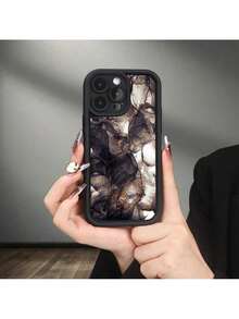 おしゃれで豪華な新しいしいしいデザインのインクマーブルパターンのスマホケース. ユニークで目を引ききく階段スタイル,耐衝撃性とクールなデザイン. 誕生日やバレンタインデーのギフトに最适. モデル16,15,14,13,12,11,Pro Maxに対応しています. - ブラック - チェックする 5