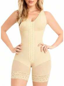 Faja Colombianas Shapewear For Women Tummy Control Post Surgery Full Body Shaper Butt Lifter With Zipper Crotch Skimsbodysuits Solleonnewfajascurve Elegant Figure Faja Melibelt Bodysuitfajashaper - 米色 - 查看 9