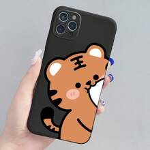 Liquid Phone Case for  17 16 15 14 Plus/14 Pro Max/14 Pro/13Plus/13Pro Max/13Pro/13Mini /12Plus/12Pro Max/12Pro/12 Mini /11 Plus/11 Pro Max/11 Pro XR SE Straight Edge Soft Phone Case Very Cute Tiger - Color mixto 1 - Ver 5