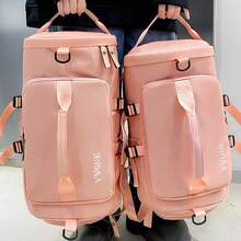 Mochila deportiva de unicolor y espaciosa - Almacenamiento de viaje de moda - Portátil, multifuncional y unisex, adecuada para gimnasio, viajes y uso diario. Bolsa de viaje, equipaje, bolsa de deporte, bolsa de noche de gran capacidad. Organizador de viaje esencial para cruceros, vacaciones para hombres y mujeres. - Multicolor - Ver 4