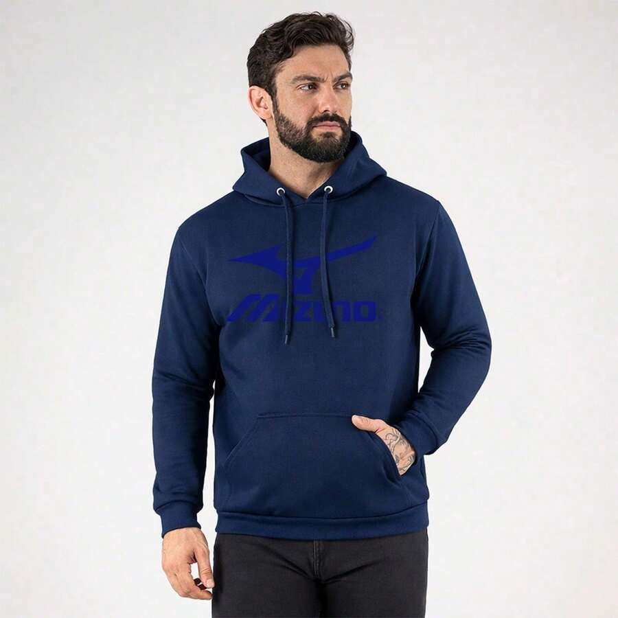 SURPASS blusa de moletom para o frio com estampa importada basica - Azul Marinho - Visão 1