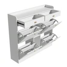Shoe Cabinets - White - View 8
