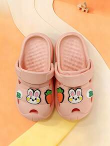 Cute Rhinestone Bow Open Toe Girls Sandals, Breathable Beach Holiday Shoes - Pink - View 2