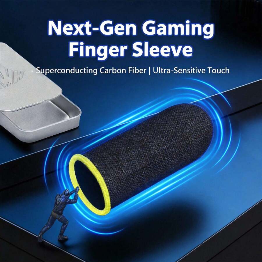 Gaming Gloves Thumb Protection Breathable Sweat-Resistant Finger Covers Smooth Comfortable Super-Conductive Fiber Material Precise Touchscreen Mobile Gaming Finger Covers - Multicolor - View 1