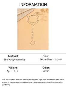 2pcs/Set Star & Moon Tassel Finger Chain Set, Fashionable Double-Layer Stackable Bracelet Jewelry, Suitable For Daily Wear, Dates And Photo Shoots. Handmade Chain Length And Tassel Quantity Are Random. - Multicolor - View 5