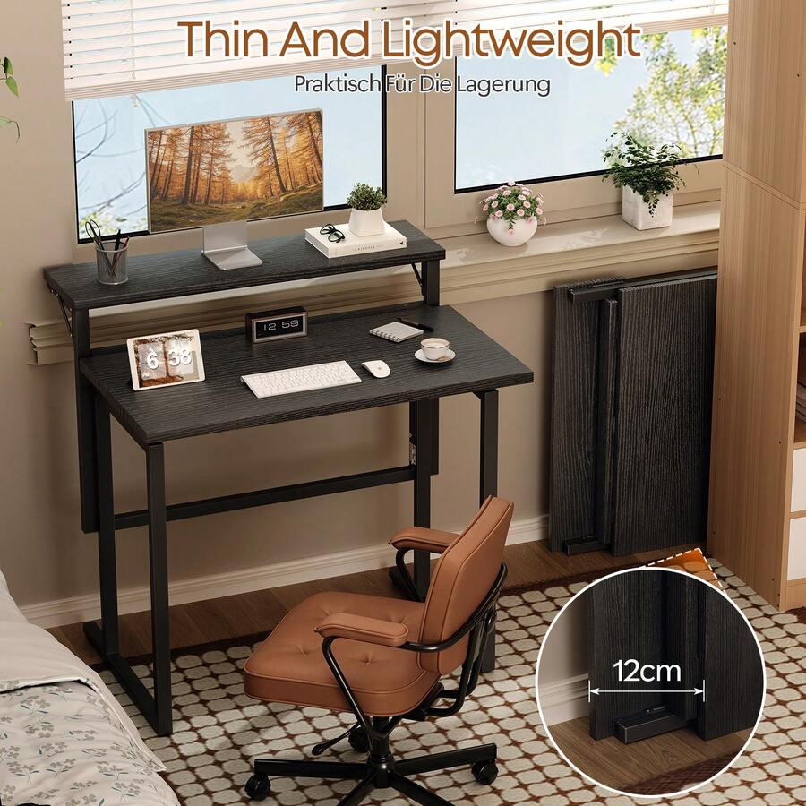 Devoko Home Office Desks - Black - View 1