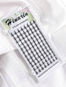 12 Rows 96 Pcs Cluster Lashes Mini Devil C-Curl False Eyelashes, Natural Eyes, Flower-Style Cluster Lashes DIY Segment Lashes, Mixed Fairy Lashes Cluster Lashes, Long-Lasting Curly, Travel Makeup Tool - C - View 3
