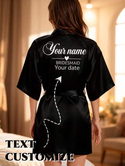 1 Áo choàng nữ có thể tùy chỉnh chữ, Áo choàng nữ có thể tùy chỉnh chữ, Quà tặng đồ ngủ Giáng sinh, Áo choàng tắm nhẹ, Váy ngủ ngắn gợi cảm, Kiểu kimono giản dị, Thanh lịch, Mềm mại, Bóng bẩy, Dễ thương, Đồ ngủ in họa tiết nhẹ, Quà tặng Ngày Valentine, Trang phục Giáng sinh, Quà tặng kỷ niệm ngày cưới.