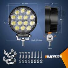 Circular Light Strip 4.5 Inches 140W 2800 Lumens Floodlight Off-Road Driving Roof Light Bumper Light Suitable For SUV, Truck Off-Road - Circular Light - View 4