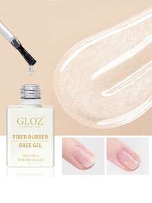 GLOZ 15ml Fiber Rubber Base Coat Set, Removable Gel Nail Polish, Suitable For DIY Manicure At Home - Clear - View 8