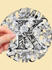 50张字母数字贴纸套装,烫印银色,一次性使用,适用于金属和塑料表面,可用于书籍、冰箱、自行车、行李箱、头盔、手册、铅笔袋等装饰,易撕易贴,是剪贴簿制作的必备品,也是派对礼物、奖励和节日礼品的完美之选。 - 彩色 - 查看 5