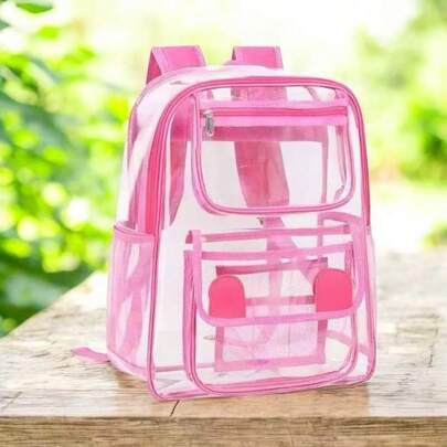Mochila impermeable de PVC Transparente de estilo coreano,Mochila de Viaje para exteriores de gran capacidad.