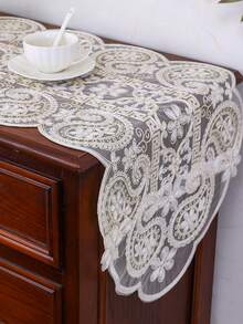 HXARTMIS 1 chiếc khăn trải bàn hình chữ nhật thêu hoa ren trắng và vàng sang trọng, kiểu dáng hiện đại, tối giản, dùng trang trí bàn ăn, khăn trải bàn nhựa nhà bếp, dễ lau chùi và tái sử dụng, chống trượt. Thích hợp cho phòng khách, phòng ăn, phòng ngủ, nhà bếp, phòng ăn, ngoài trời, tiệc tùng, đám cưới, tiệc sinh nhật và các hoạt động hàng ngày khác. Cũng có thể dùng để trang trí vào các ngày lễ như Ngày Valentine, Ngày của Cha, v.v. Có nhiều kích cỡ khác nhau. - trắng - Xem 11