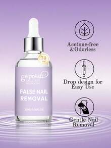 2PCS 30ml Pinpoint Nail Glue Remover For Press On, Multi-Functional Remover For Nails Tips, Gentle Glue Remover For Gel X Nails, Non-Acetone Nail Polish Remover - 無色 - 查看 4