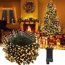 SAILUN LED Fairy String Lights 30m 300 LED Christmas Tree Light Fairy Lights Plug-In Waterproof 8 Modes Xmas String Lights Waterproof DIY Parties Halloween Decor (Warm White) - UK Plug(220-240V) - View 1