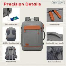 Joyway 7-Piece Luggage Set ABS Hardshell Suitcase With Spinner Wheels TSA Lock YKK Zipper 25% Expandable Airline Approved Carry On Luggage Case Trolley Suitcase Travel Suitcase Travel Essentials For Men Women Vacation Business Large Capacity Travel Accessories Travel Organizer Travel Stuff - 灰色 - 查看 8