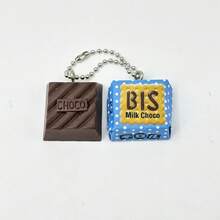 1pc 2026 New Realistic Replica Japanese Tirol Chocolate, Gift For Birthday, Party, Holiday, Christmas, Halloween, Valentine's Day, Gamer, Keychain, Bag Charm, Collectible (Chain Color Random) - Multicolor - View 12
