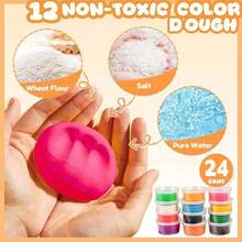 Set de Cocina de Masas de Colores de Lujo | Incluye Horno para Hamburguesas y Fideos, Herramientas de Modelado y Set de Masas de 24 Colores para el Desarrollo de Habilidades Creativas, Ideal para Niños de 3+ Años - Rojo - Ver 9