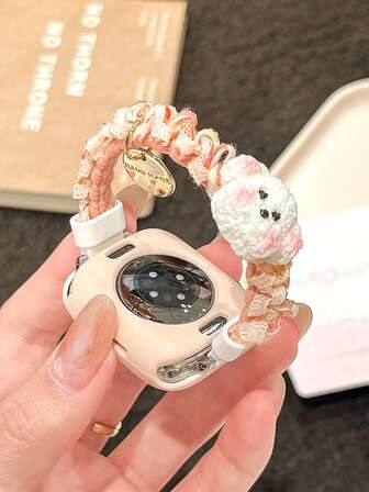 1pc Women's Cute Puppy Elastic Scrunchie, Fashionable Band Compatible With 38/40/41/42/44/45/49/46mm Ultra2/Ultra/SE/10/9/8/7/6/5/4/3/2/1