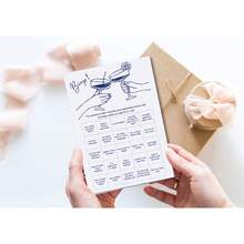 “Something Blue Before I Do”主题宾果游戏，30张游戏卡，复古新娘送礼会装饰，婚礼订婚装饰，单身派对用品 - 彩色 - 查看 5