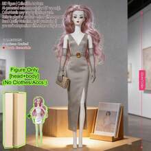 12.6英寸 1/6 BJD/MJD 超模娃娃，12关节球形关节可动玩具，光滑逼真的肌肤纹理，精致的五官，蓬松的头发，桌面摆件，节日纪念品，不含服装 - 只有娃娃,沒有衣服 - 查看 13