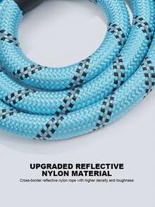 1 pieza Correa para perro, correa reflectante de nailon para mascotas, correa para caminar a prueba de explosiones con mango de espuma, cuerda redonda reflectante, cómoda y resistente - Multicolor - Ver 6