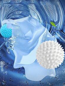 5个装 HOUTINKY 可重复使用洗衣烘干球 - 柔软洗衣球，可用于衣物柔顺、除皱和烘干，蓝/白/紫三色可选，耐用PVC材质，化学柔顺剂替代品，洗衣烘干球，洗衣辅助用品，光滑洗衣球，柔韧洗衣球 - A - 查看 8