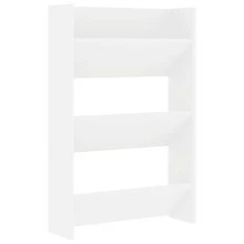 Zapatero de pared madera contrachapada bianco 60x18x90 cm per ufficio per studio per lavoro da casa con archiviazione design moderno per lavoro remoto studio universitario uso domestico per ufficio per studio per lavoro da casa con - Bianco - Visualizzare 2