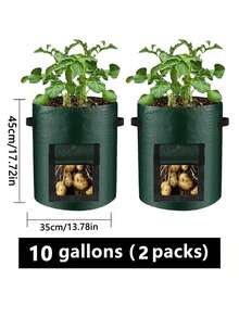 Sacs de culture, bacs à pommes de terre avec rabat et poignées, pots de jardin en tissu durable et résistants, convenant à la plantation d'oignons, de fruits, de tomates, de carottes, de légumes. Sacs de plantation de jardin pour usage extérieur, avec trous de drainage. Idéal pour Pâques, plantes, jardinage, jardinières d'extérieur, décoration de la maison, décoration de jardin, balcon, décoration de cour - Multicolore - Voir 10
