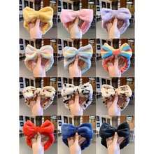 Set Of 6 Hairbands With Plain Bow – Soft Headband For Makeup/Skincare And Facial Cleansing - 1 Đơn vị - Xem 5