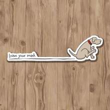 1pc 'leave Your Mark' Puppy Doodle Sticker - Ideal For Office Stickers - Humorous And Fun Mini Tool Utility Sticker - Waterproof And Windproof Sticker Vinyl Sticker - You Can Leave Your Mark On The Top Of The Horizontal Line - Suitable For Sticking On Notebooks, Mugs, Mobile Phone Cases, Or Wherever You Want - Bring A Piece Of Fun Into Your Life With A Mini Sticker!,School Supplies,Back To School - A - View 1