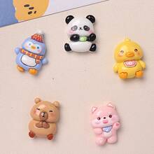 5/10pcs Cute Penguin, Bear, Duck Animal Fridge Magnets, Resin Cartoon Refrigerator Stickers, Suitable For Kitchen, Office, Whiteboard, Storage Cabinet, Dishwasher, Kitchen Decor, Home Decor, Mother's Day Gift, Teacher's Day - Multicolor - View 4