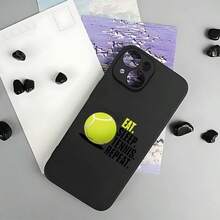 Phone case: Protect your phone soft phone case with Tennis pattern UV printed straight edge frosted phone case, providing 360 degree all-round protection for  11 12 13 14 15 16 17 Pro Max  Plus 16E - Negro - Ver 3