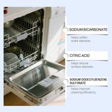 洗碗机除油清洁片，去除油脂和水垢，保持餐具清洁，家用清洁 - 固體 - 查看 6