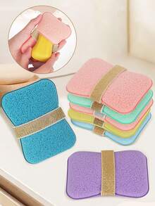 2/1pc Soap Bag, Can Accommodate Soap Cleansing Sponge - Soap Bag - Bath Sponge - Bath Ball - Exfoliating Towel - Super Soft Exfoliating Sponge / Rich Lather, Suitable For Home Bathroom And Shower / Cleaning Tool / Soap Box / Soap Cleaning Tool / Bathtub, Shower Bath Sponge - Multicolor - View 2