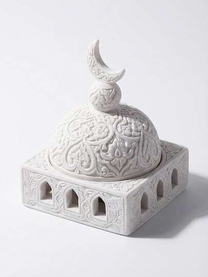 1 Pc/Set Islamic Mosque-Style Incense Burner, Minimalist White Travertine Design For Modern Home Decor, Bedroom Nightstand Display, Living Room Coffee Table Accent, Entryway Console Table Ornament, Meditation Space Decor, Yoga Studio Corner Styling, Spa Lounge Ambiance, Boutique Retail Display, Art Gallery Lifestyle Exhibit, Pet-Friendly Home Styling, Corporate Wellness Event Decor.