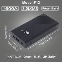 12V 8000mAh Portable Car Jump Starter Power Bank With Flashlight For Cars&Motorcycles-A Must Have For Long Road Trips - màu đen - Xem 4