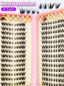 252 Clusters New Star 3D Fluffy Thick Lightweight Wispy Lashes, Multi-Styling Effects, DIY Freely, Cartoon Lashes, Natural Soft, Eyelash Extension, Reusable Easy To Apply, Suitable For Daily, Party, Date All Occasions - D - View 5