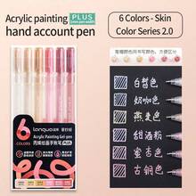 朗格90色丙烯水彩笔套装 - 1.0mm细笔尖，适用于绘画、素描和艺术日记 | 顺滑混色，大容量墨水 | 艺术家和初学者的理想之选 - 彩色 - 查看 12