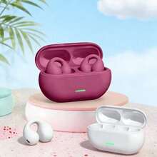 A02 蓝牙 5.3 无线耳机，夹式耳机，带降噪功能，高清通话，适用于所有智能手机 - 彩色 - 查看 1